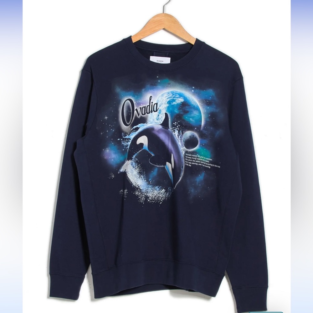 Ovadia Navy Whale Sweatshirt
